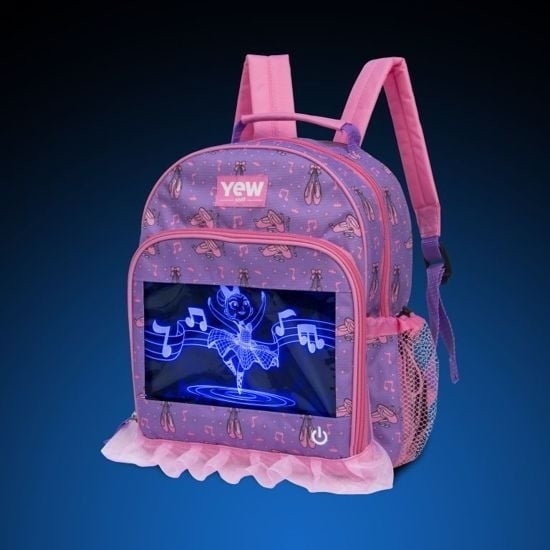 Yew Stuff POP Lights Light-Up Preschool Backpack - Ballerina / Shark Image 8