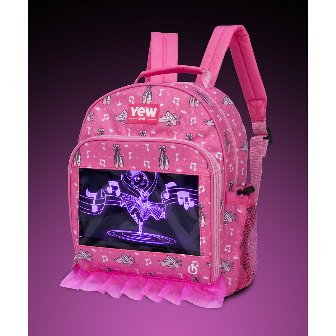 Yew Stuff POP Lights Light-Up Preschool Backpack - Ballerina / Shark Image 11