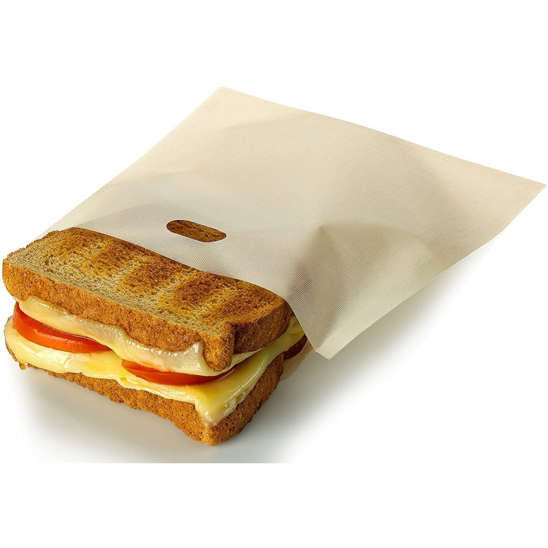 (9 pack) RL Treats Non Stick Reusable Toaster Bags Toaster Sleeves for Sandwich and Grilling Image 5