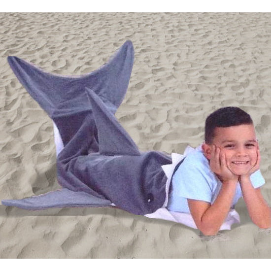 Discovery Shark Week 2-in-1 Soft Absorbent Beach Blanket / Towel 22.5" x 55" Image 2