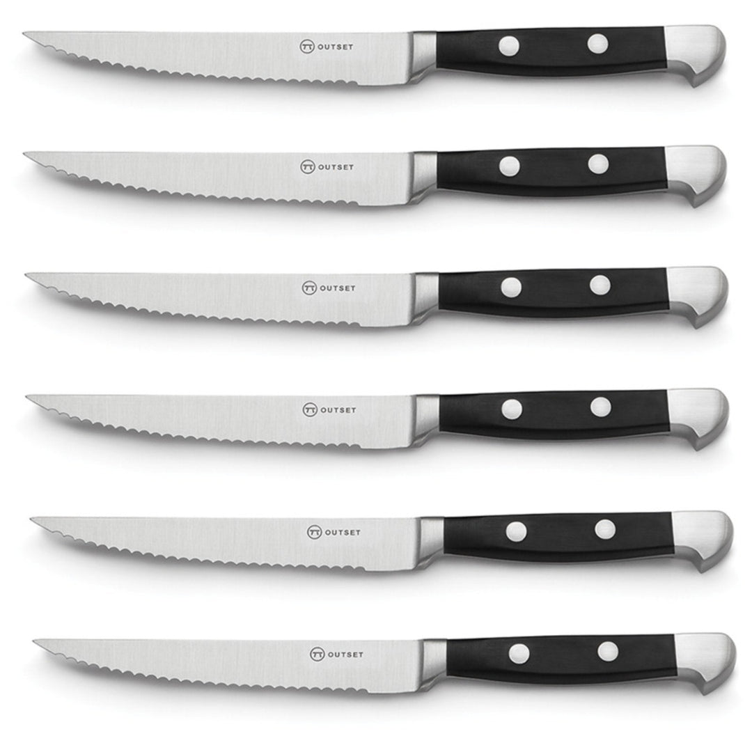 Outset 74920 Curtis Lloyd Knife Set, Set of 6, Black Image 1