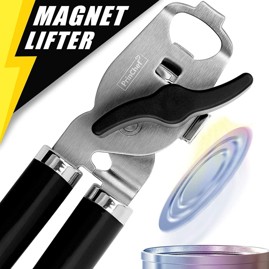 PrinChef Can Opener with Magnet, No Trouble Lid Lift Manual Can Opener Smooth Edge Image 1