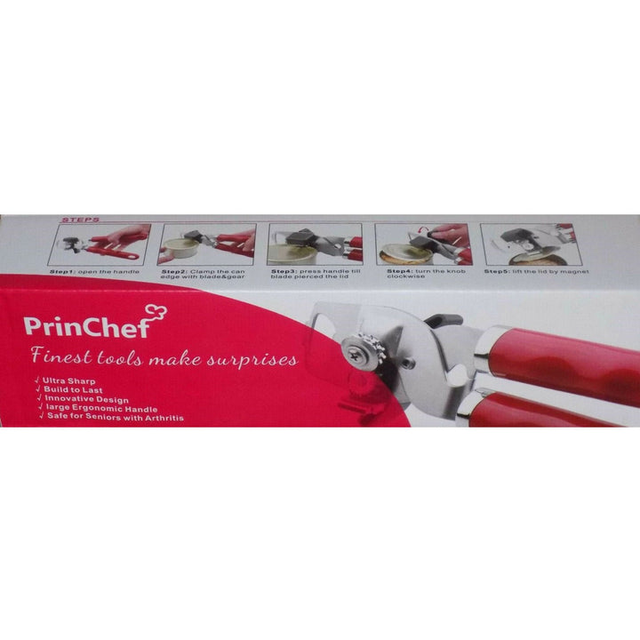 PrinChef Can Opener with Magnet, No Trouble Lid Lift Manual Can Opener Smooth Edge Image 7