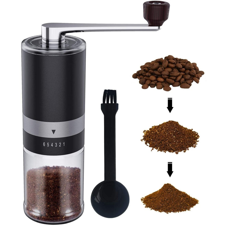 Manual Coffee Grinder with adjustable Coarse Setting, Ceramic Burr Grinder for French Press, Drip Coffee, Aeropress by Image 1