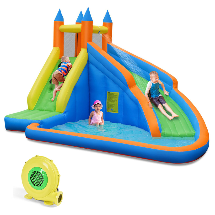 Inflatable Water Slide Mighty Bounce House Jumper Castle W/ 480W Blower Image 1