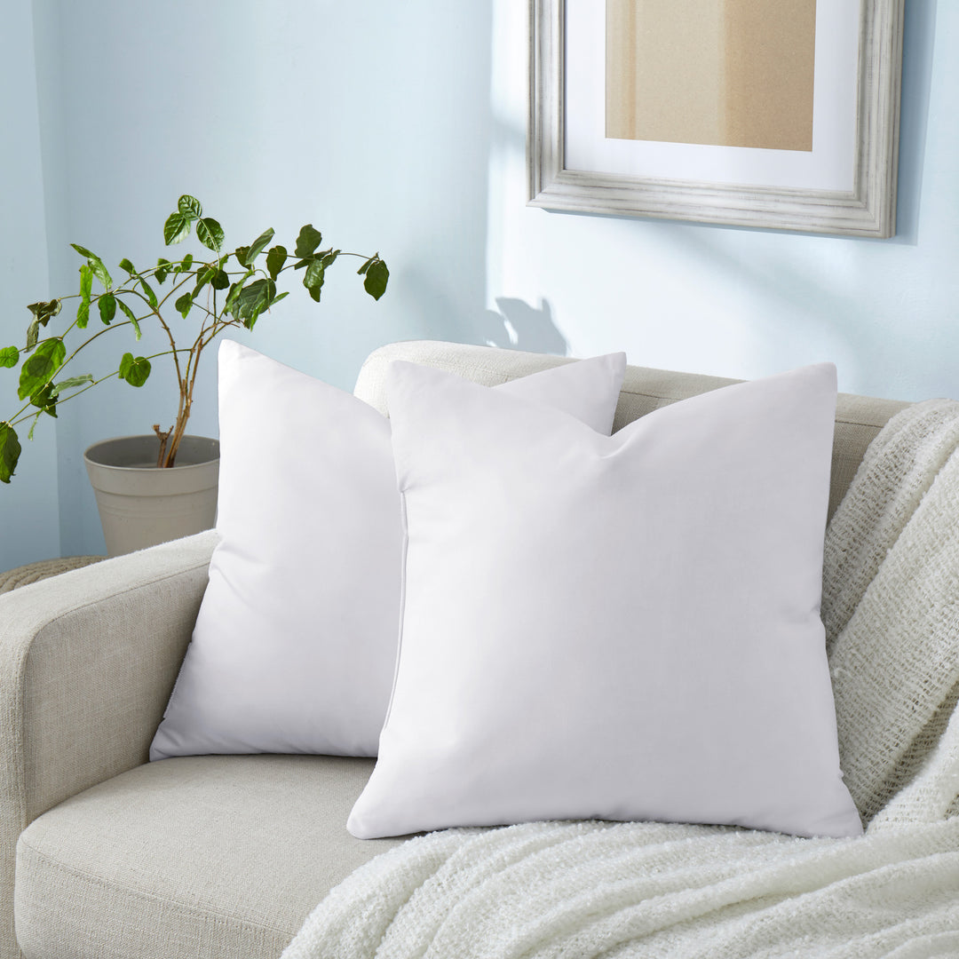 White Feather Pillows for Sleeping, Square Bed Pillows 12 x 20 inch, 18 x 18 inch, 20 x 20 inch, 26 x 26 inch, Set of 2 Image 5