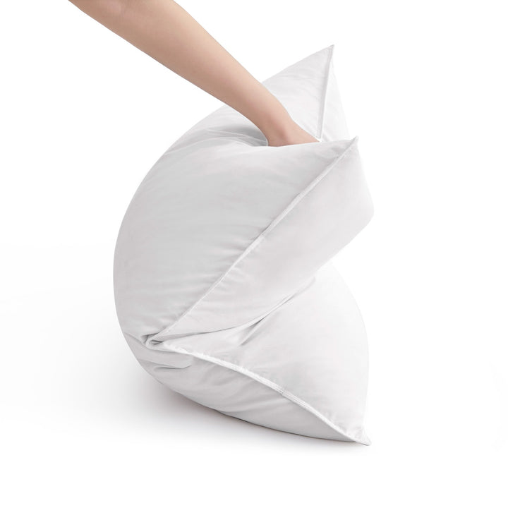 2 Pack White Goose Feather Pillows for Side and Back Sleepers Image 3