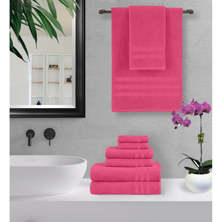 Home Sweet Home 6-Piece 650 GSM Cotton Bath Towel Set Image 12