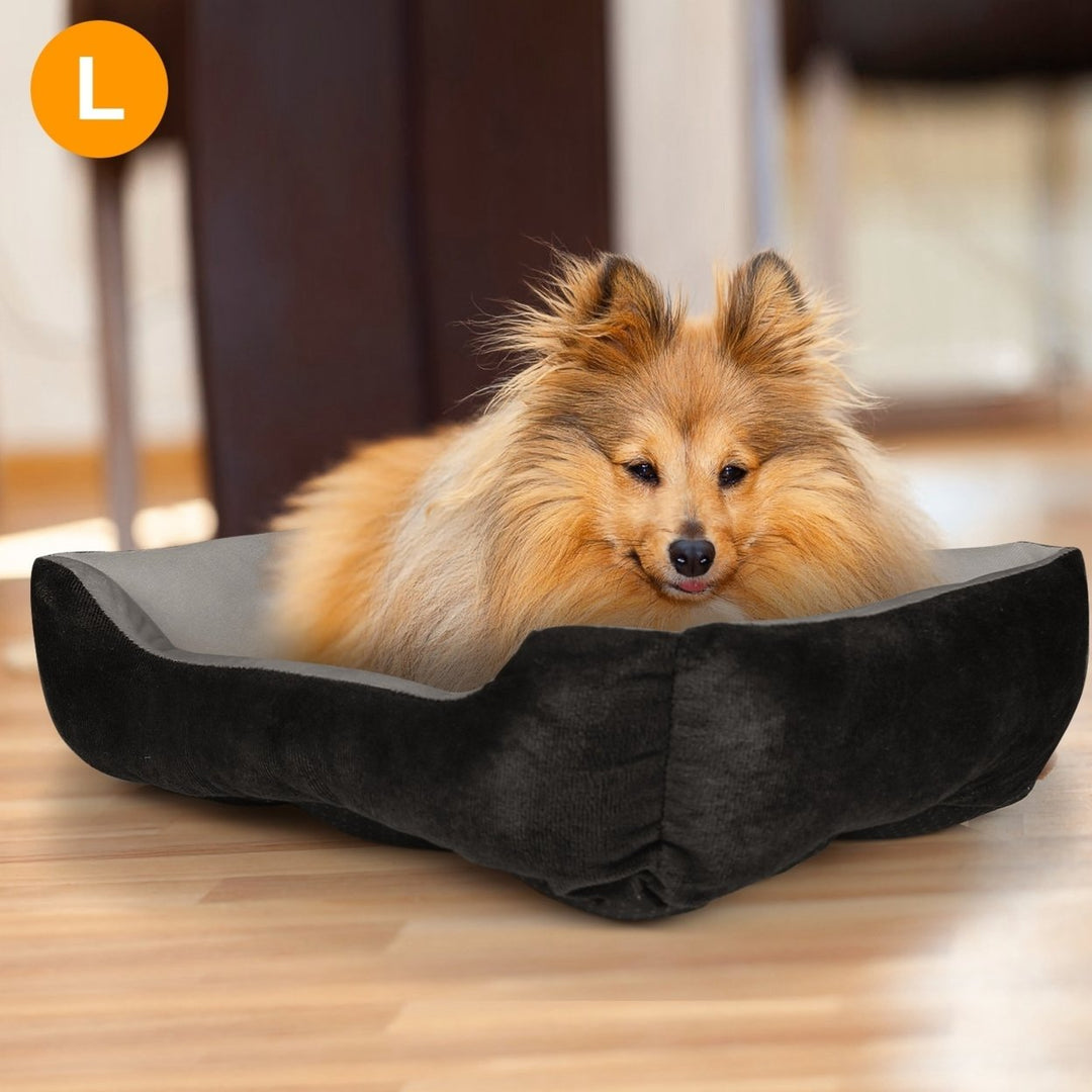 Soft Warm Fleece Dog Bed Cozy Nest Mat for Dogs Cats Multiple Sizes Colors Image 3