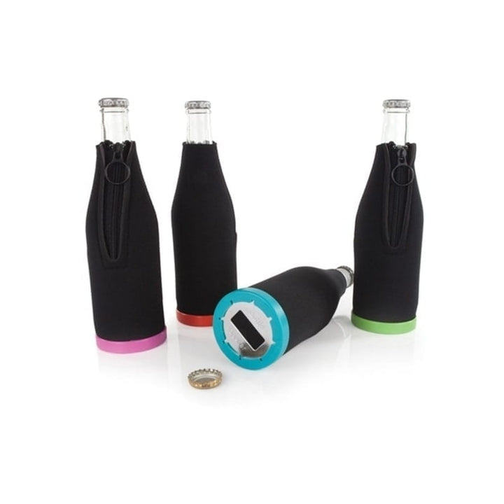 True Bottle Opener and Zip-up Bottle Koozie, Random Color Image 3