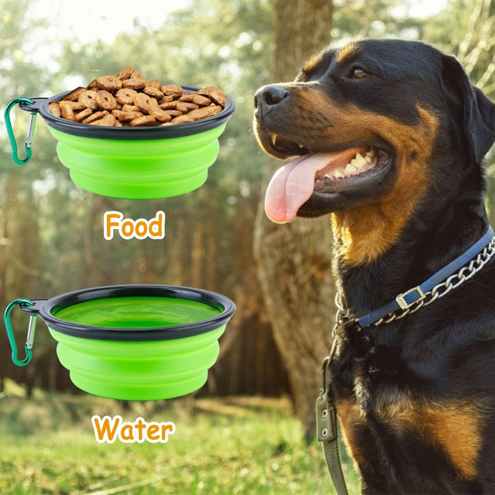 4Pcs Silicone Collapsible Dog Bowls BPA Free Portable Cat Dog Food Water Bowl Image 3