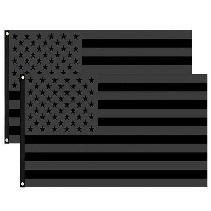 All Black American Flag 3x5FT Double Sided UV Resistant Polyester Flag Image 1