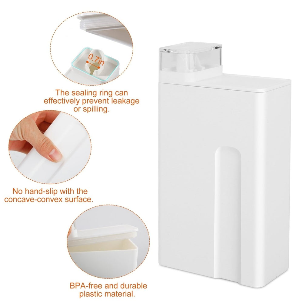 35oz Laundry Detergent Dispenser Bottle White BPA-Free Plastic Storage Box Image 2