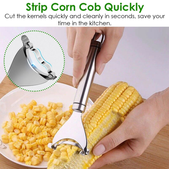 2Pcs Stainless Steel Corn Cob Peelers Kitchen Corn Stripper Slicer Remover Tool Image 5