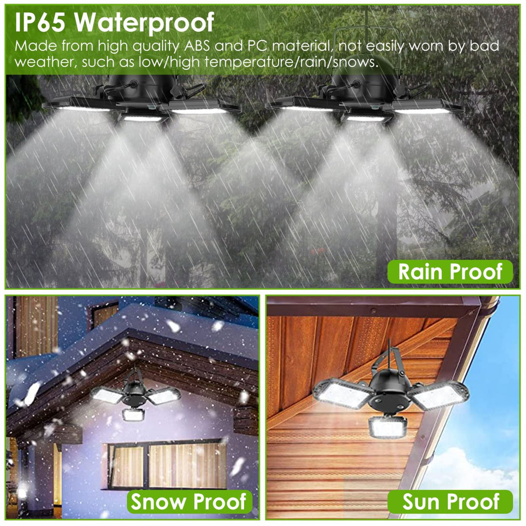 Solar Pendant Lights IP65 Waterproof Shed Light 120 Adjustable Garage Light with 3 Timing Modes 4 Brightness Levels Image 4