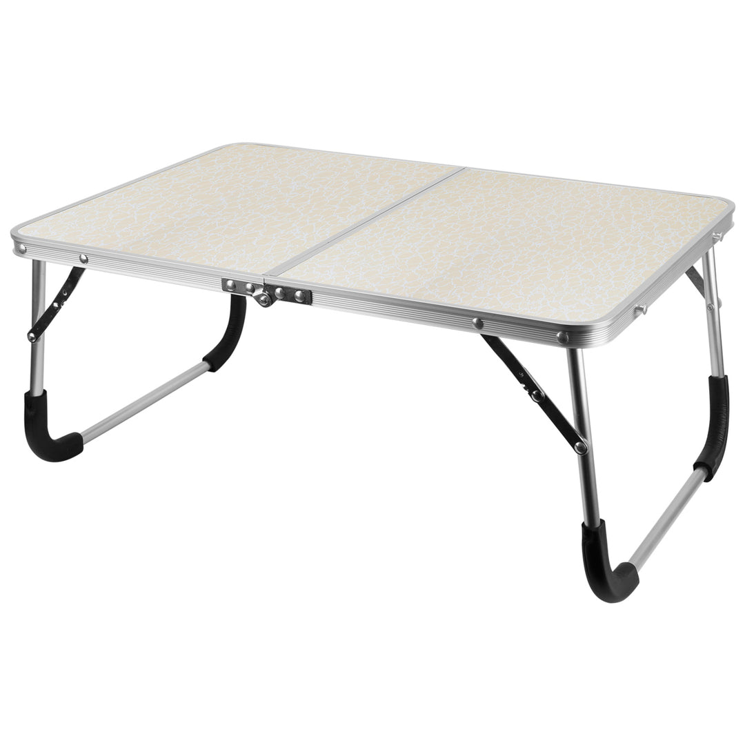 Foldable Laptop Table Bed Desk Portable Aluminum Tray Sofa Floor Dormitory Image 1