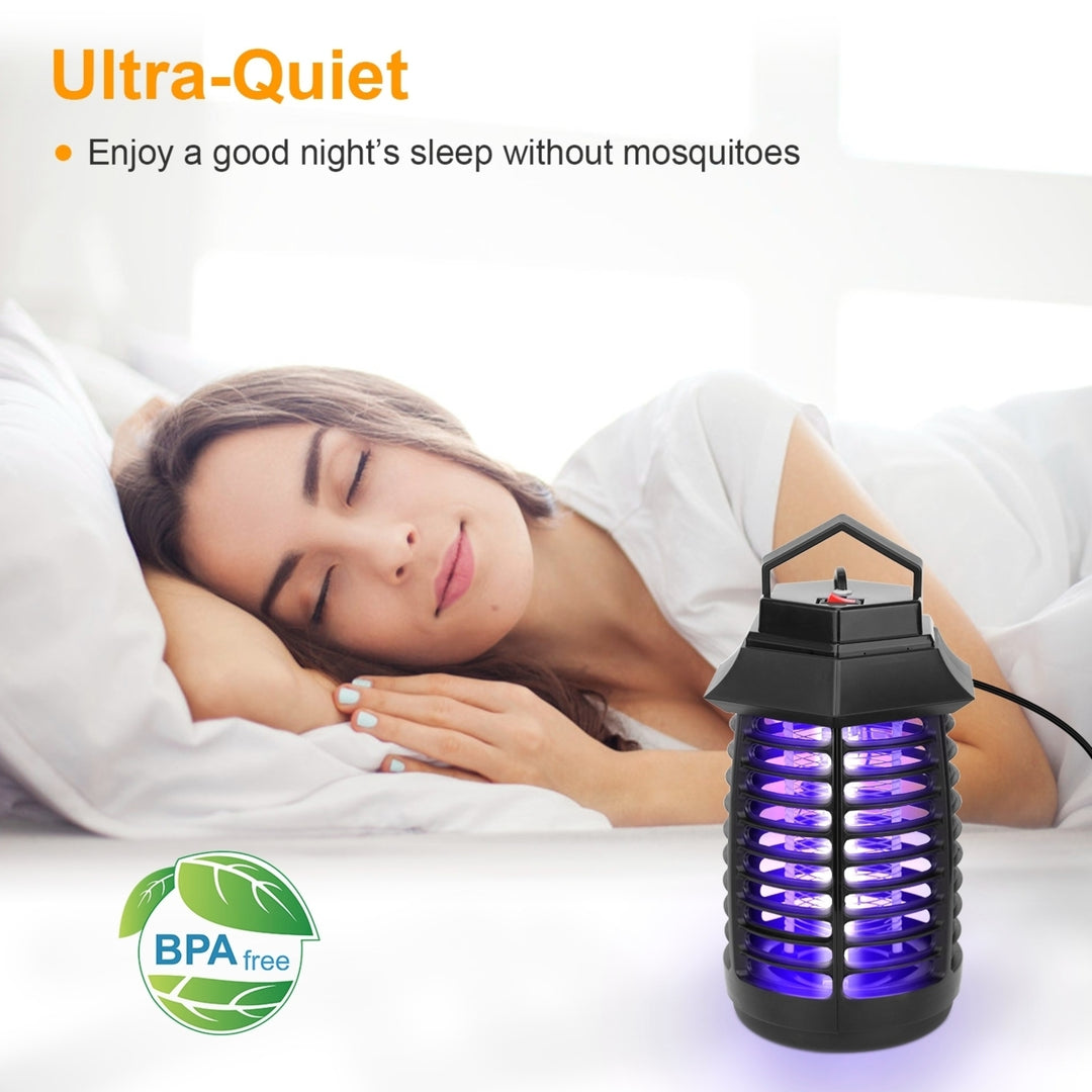 Electric Mosquito Killer Lamp UV Bug Zapper Safe Noiseless Pest Trap Indoor Image 3