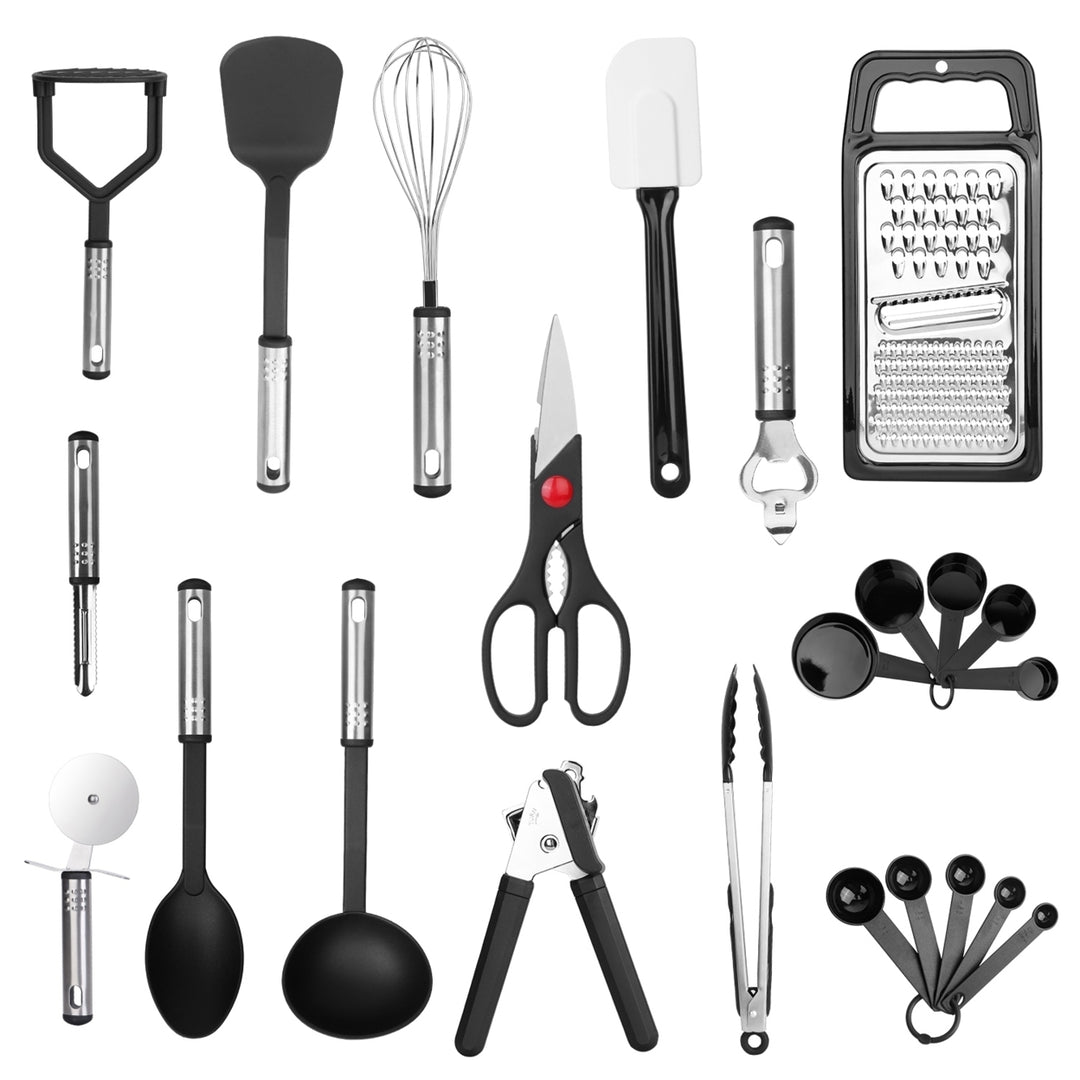 23Pcs Kitchen Utensil Set Stainless Steel Nylon Heat Resistant Tool Kit Image 1