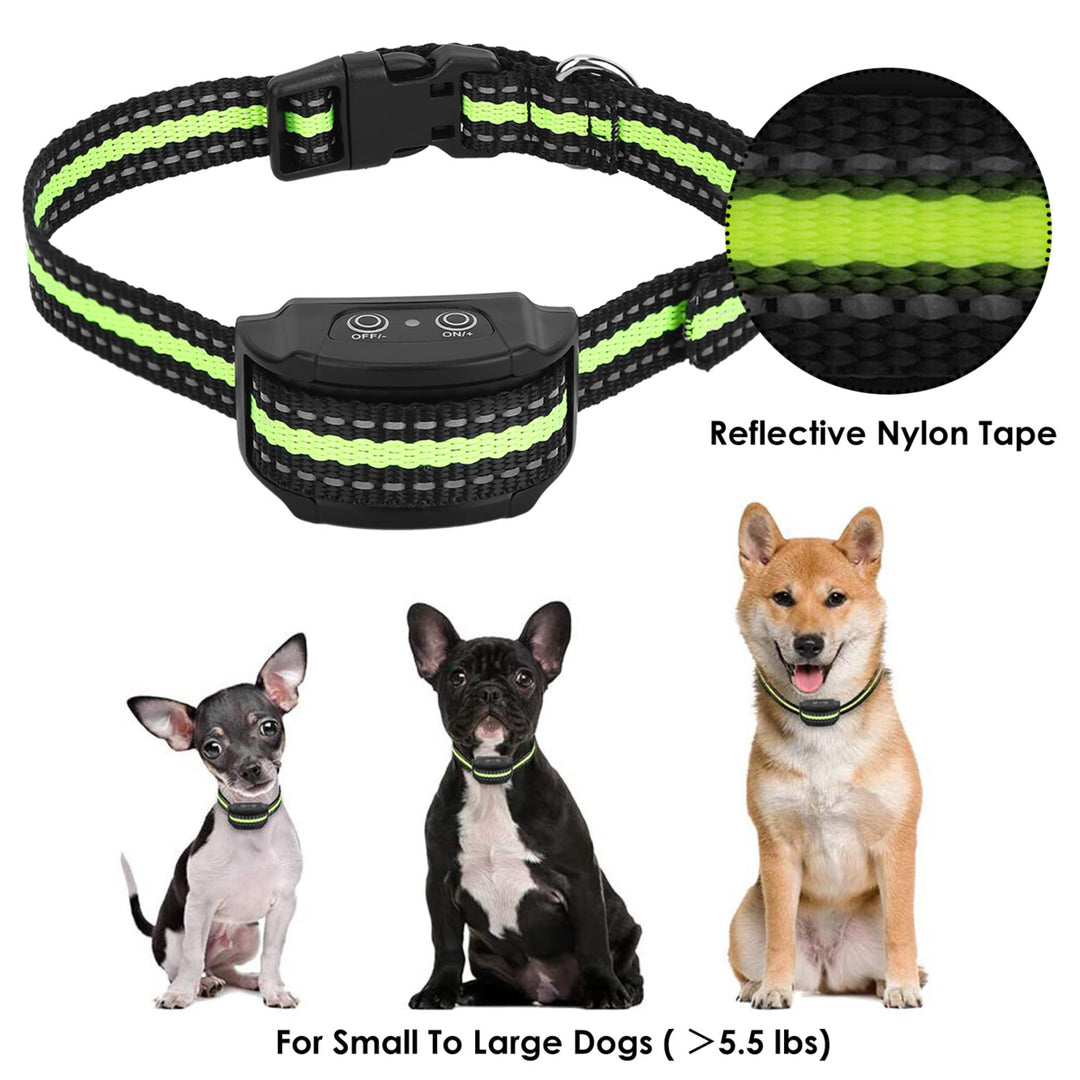 Anti-Bark Dog Collar IP67 Waterproof Rechargeable Adjustable Sensitivity Black Image 2