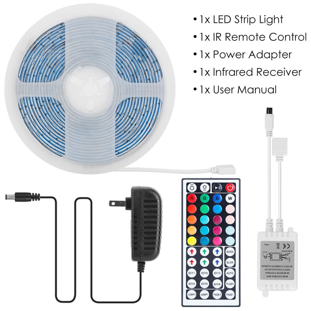 LED Strip Lights 16.4FT RGB Waterproof Dimmable 150 LEDs Color Changing Lamp Image 2