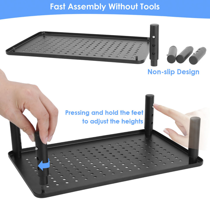 Monitor Stand Riser Adjustable Height 44LBS Capacity with Ventilation Holes Image 6