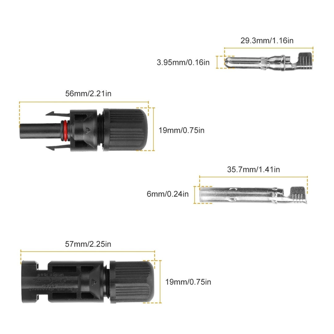 10 Pairs Solar Panel Connectors Waterproof Male Female IP67 Solar Wire Adapter Image 2