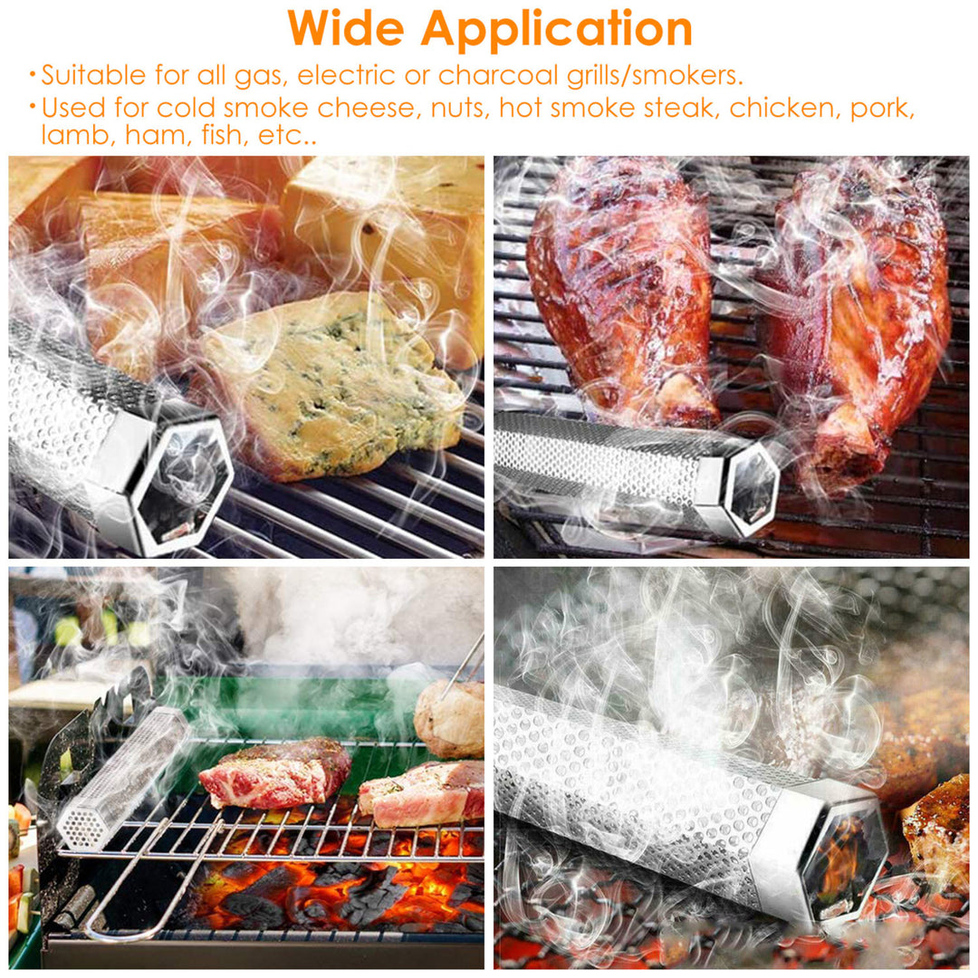 Stainless Steel Pellet Smoker Tube 12 Inch BBQ Grill Hexagonal Shape for Wood Chips Image 4