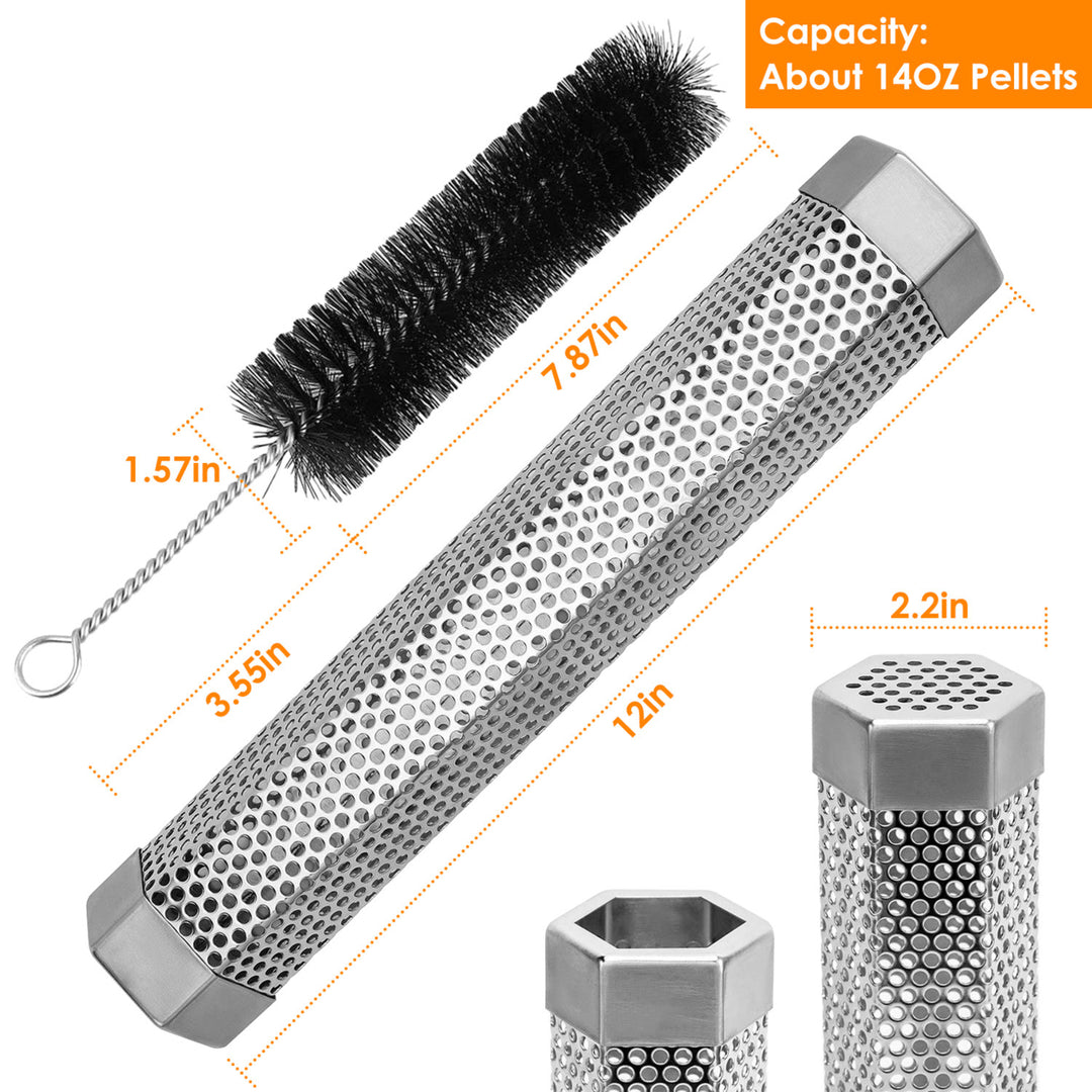 Stainless Steel Pellet Smoker Tube 12 Inch BBQ Grill Hexagonal Shape for Wood Chips Image 5