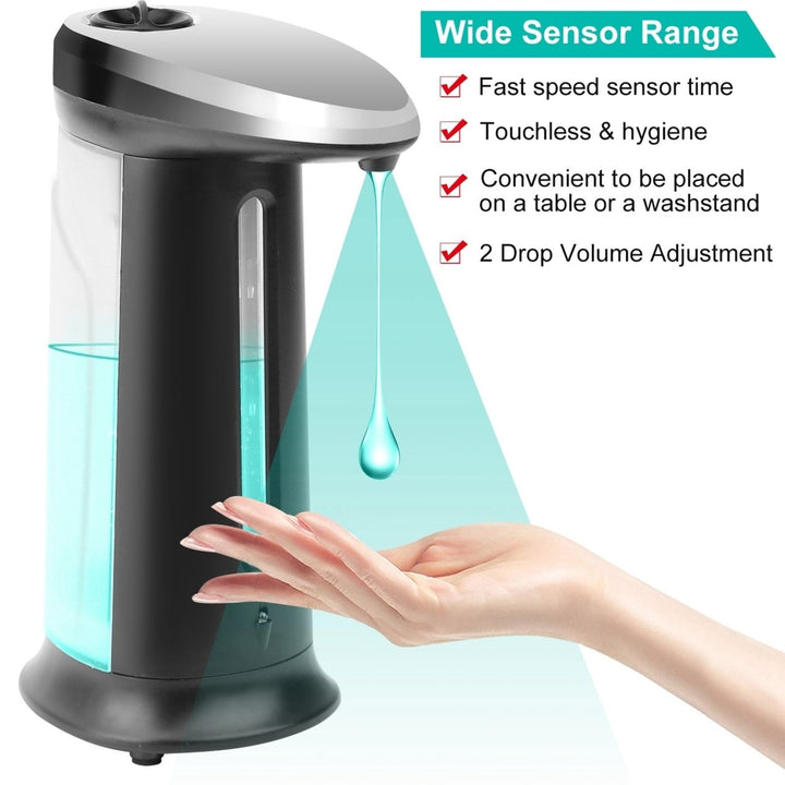 Automatic Soap Dispenser 16.9OZ Hands-Free Adjustable Volume Anti-Slip Design Image 3