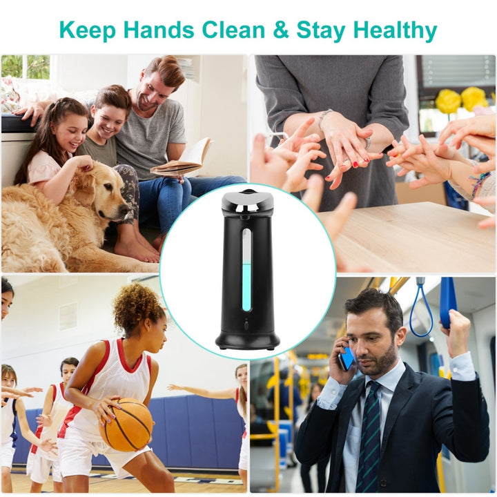 Automatic Soap Dispenser 16.9OZ Hands-Free Adjustable Volume Anti-Slip Design Image 6