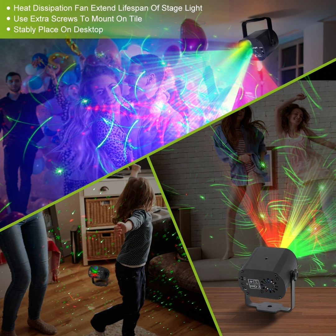 60 Pattern Laser Stage Light Sound Active Time Setting DJ RGB Disco Projector Beam Lamp Remote Control Image 4