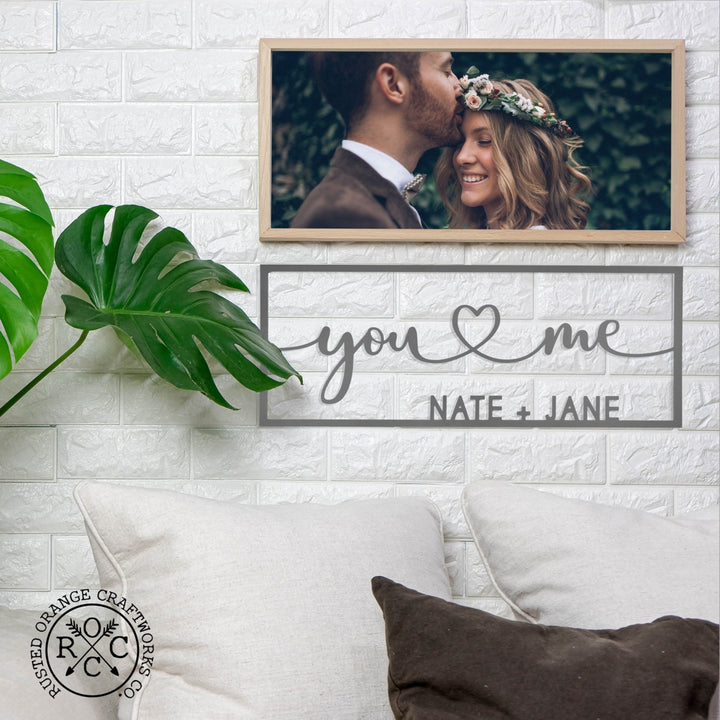 So Happy Together Personalized Name Sign - You And Me sign for bedroom or wedding Image 3