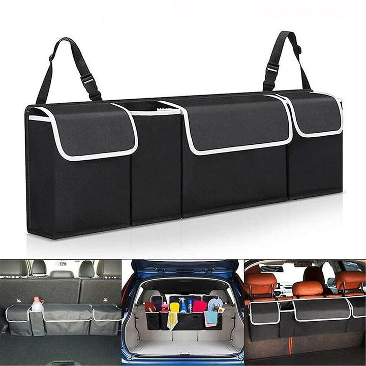 Car Trunk Storage Bag Oxford Cloth Car Backseat Multi-pocket Organizer Rear Seat Hanging Bag Image 5