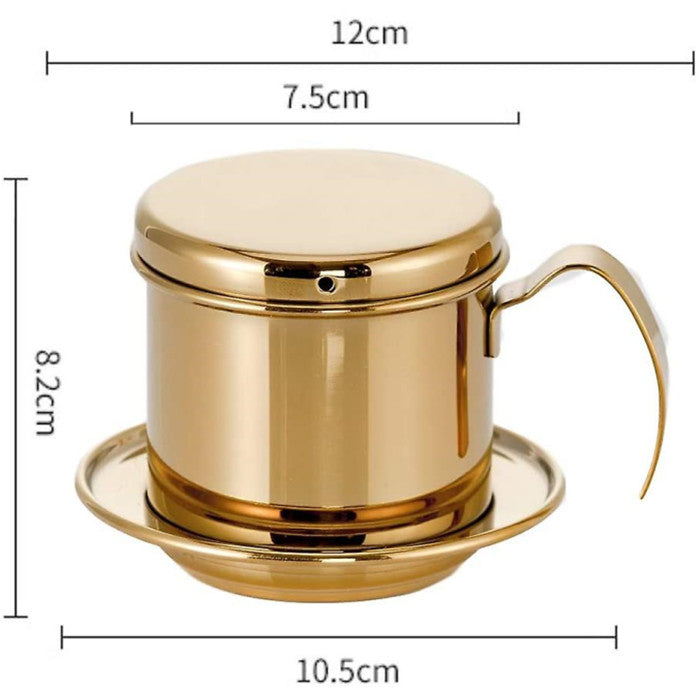 Vietnamese Coffee Filter Press Dripper Stainless Steel Portable Coffee Maker Image 3