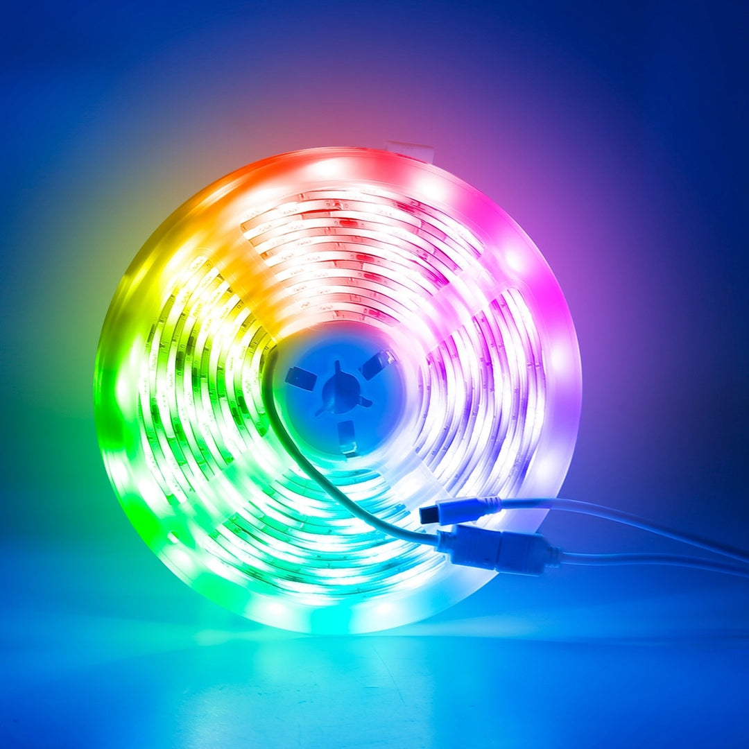 LED Strip Lights 16.4FT RGB Waterproof Dimmable 150 LEDs Color Changing Lamp Image 6