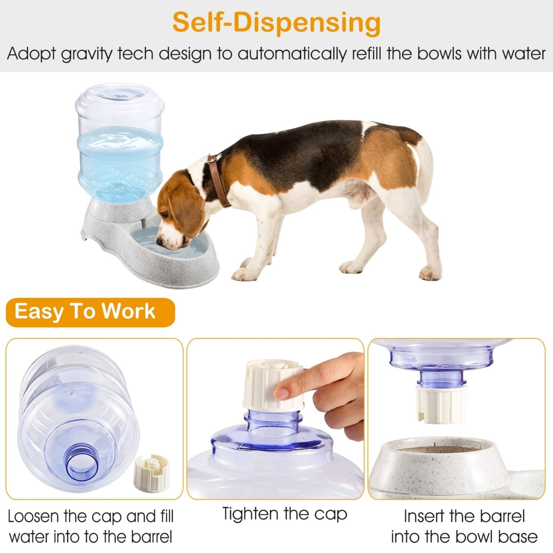 1Gal Pet Water Dispenser Self-Dispensing Gravity Feeder Food Grade PP 3.5L Image 4