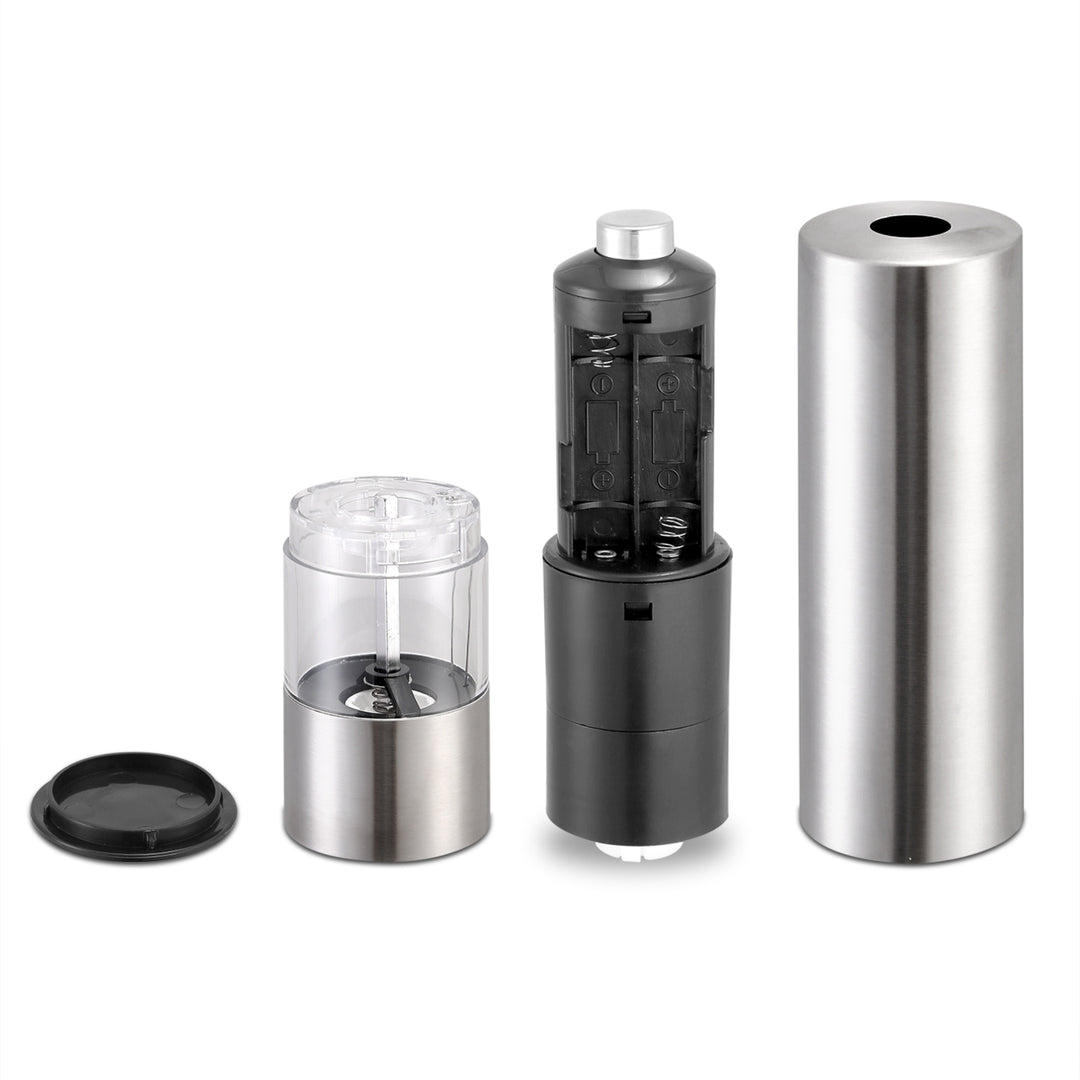 Electric Stainless Steel Salt Pepper Grinder Adjustable Coarseness with Light Image 8