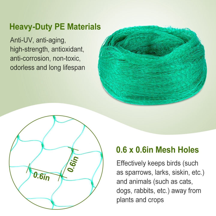 Heavy Duty PE Garden Netting 13x33ft Anti Bird and Animal Protection Mesh Image 3