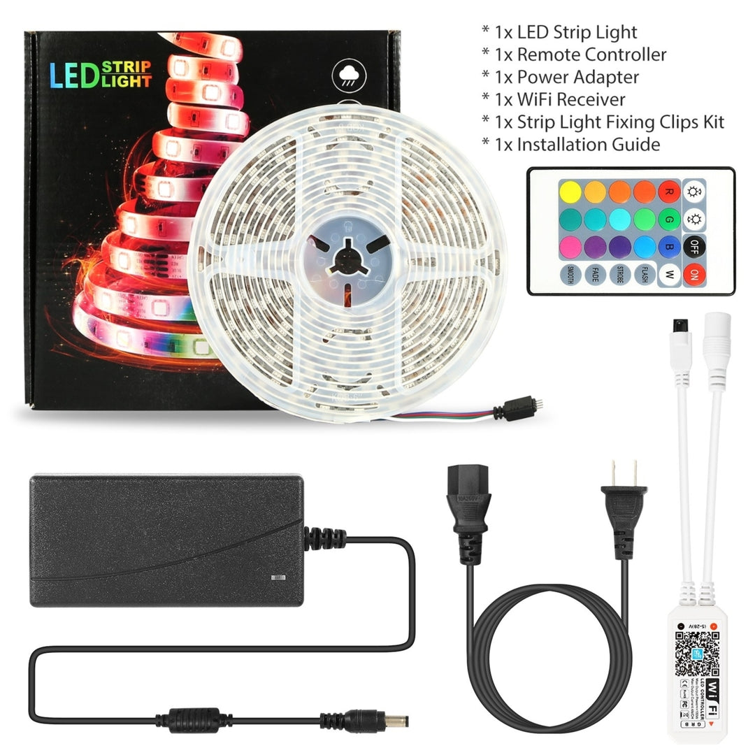 WiFi Smart RGB LED Strip Light 16.4FT 300 LEDs SMD5050 Color Changing Waterproof Image 8