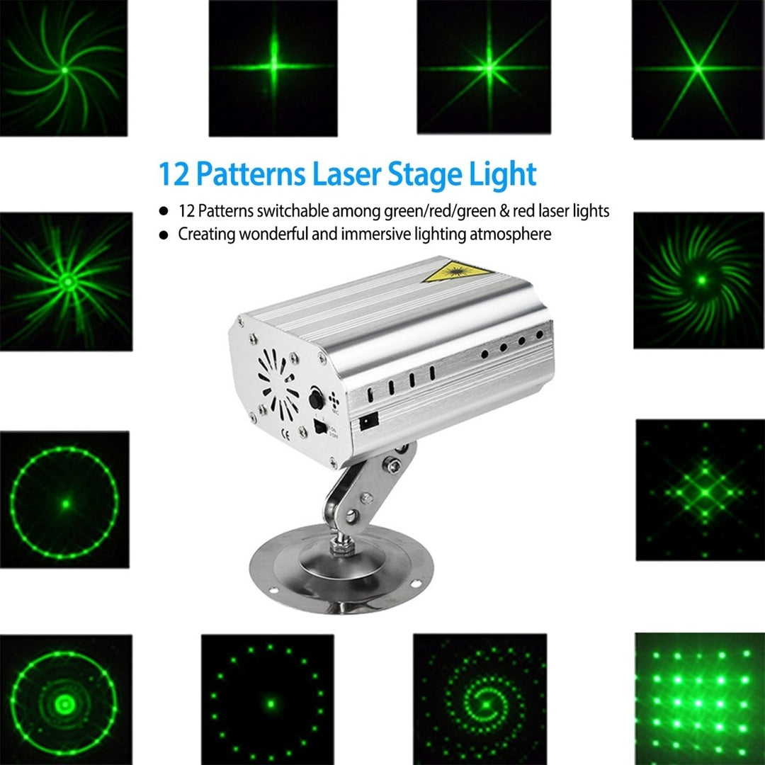 Sound Activated LED Projector Laser Patterns Laser Party Lights Image 2