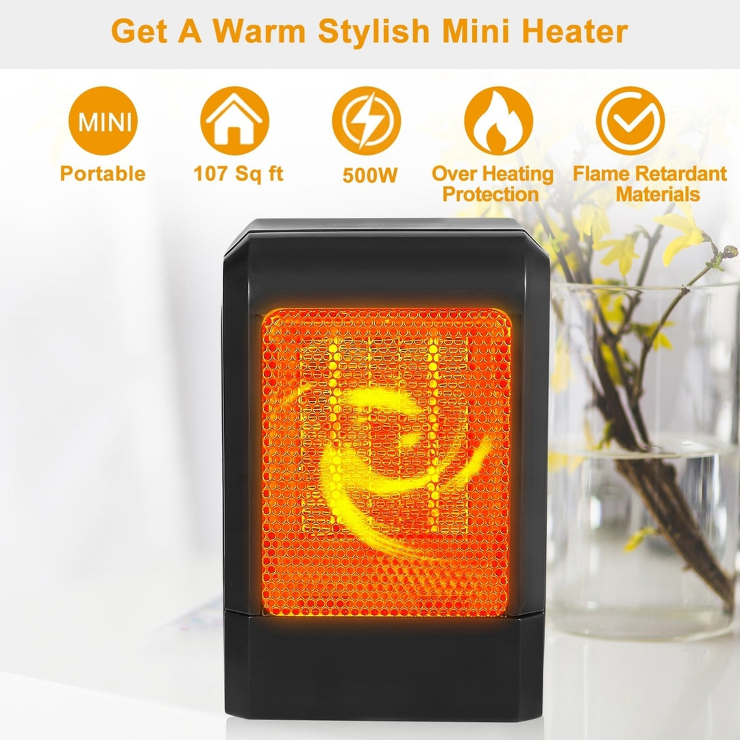 500W Portable Electric Heater PTC Ceramic Heating Fan Image 5