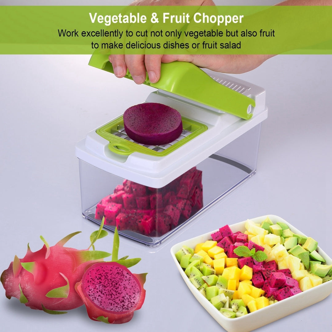 Vegetable Slicer 3 in 1 Stainless Steel Dicer Potato Tomato Cutter Set Image 3