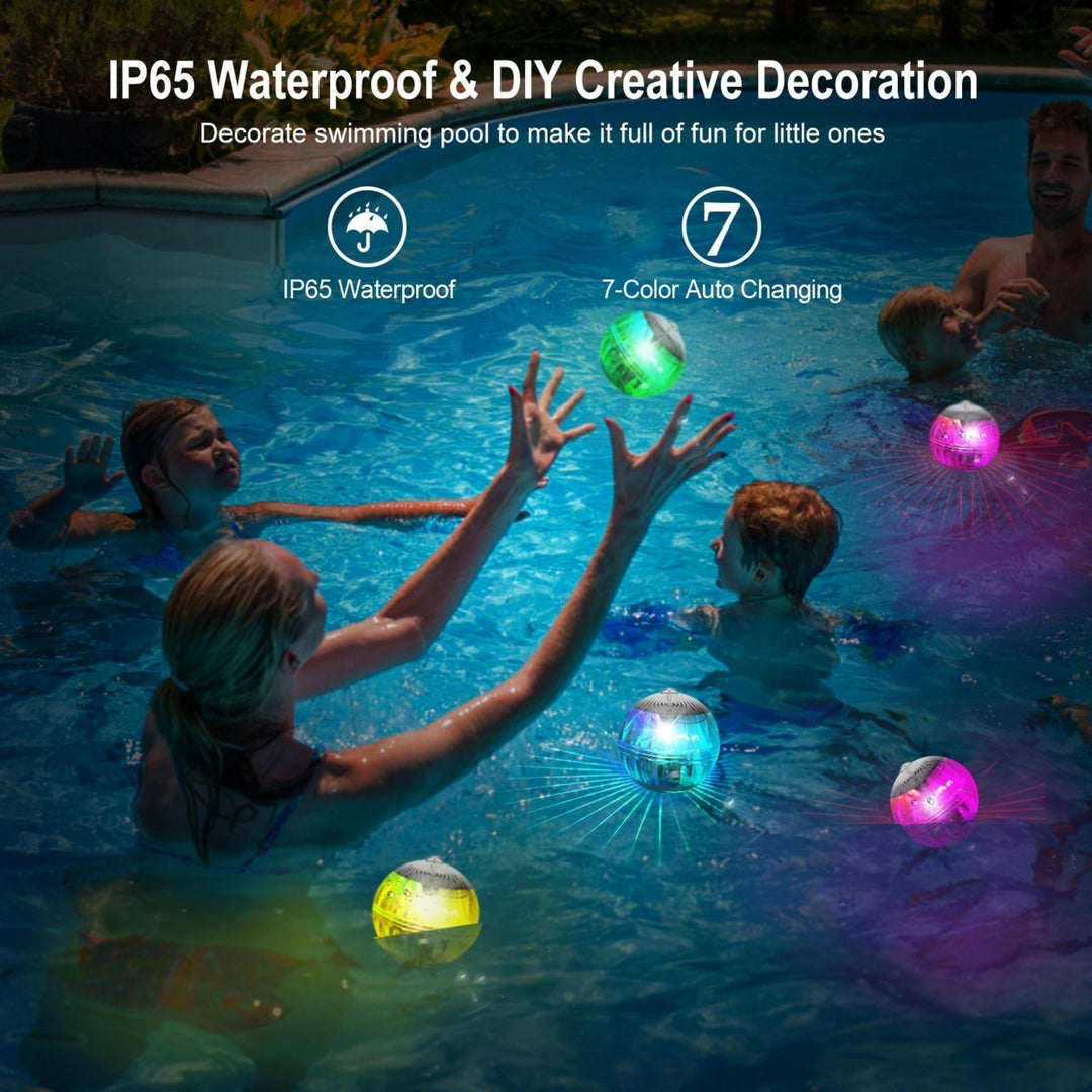 Solar LED Floating Lights 7 Color Changing Waterproof Garden Pool Decor IP65 Image 3