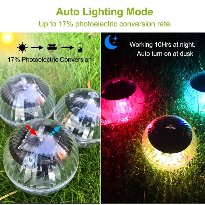 Solar LED Floating Lights 7 Color Changing Waterproof Garden Pool Decor IP65 Image 4