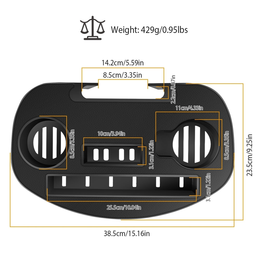 Zero Gravity Chair Cup Holder Clip On Side Tray Heavy-Duty PP Multi-Purpose Image 2
