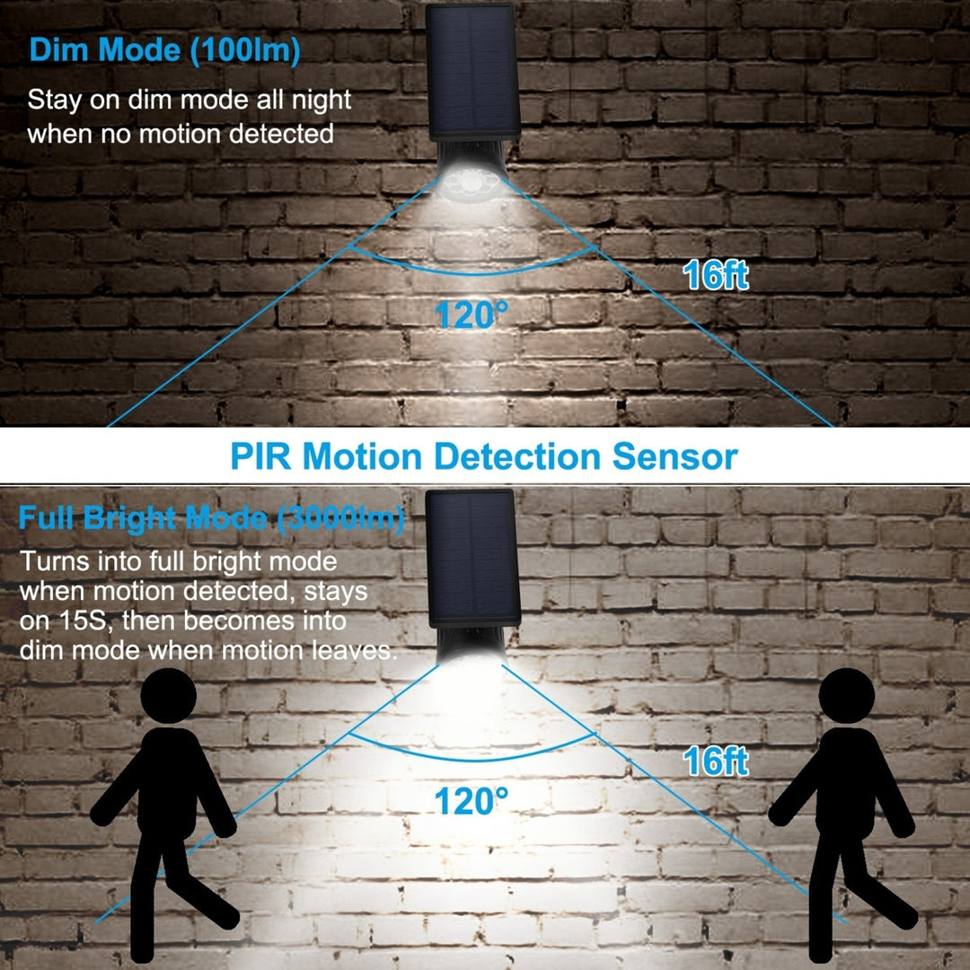 Solar Lights Outdoor Solar Powered LED Spotlights Motion Sensor Security Lights Image 4