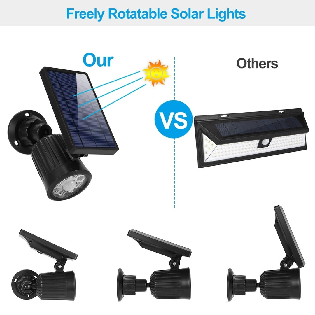 Solar Lights Outdoor Solar Powered LED Spotlights Motion Sensor Security Lights Image 5