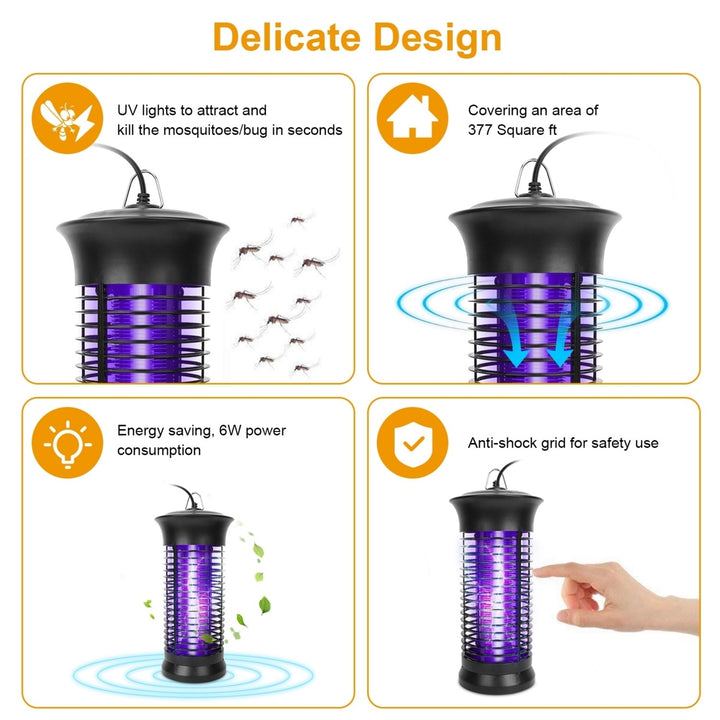 Electric Bug Zapper Mosquito Killer UV Light 377 Sq Ft Indoor Outdoor Safe Image 3