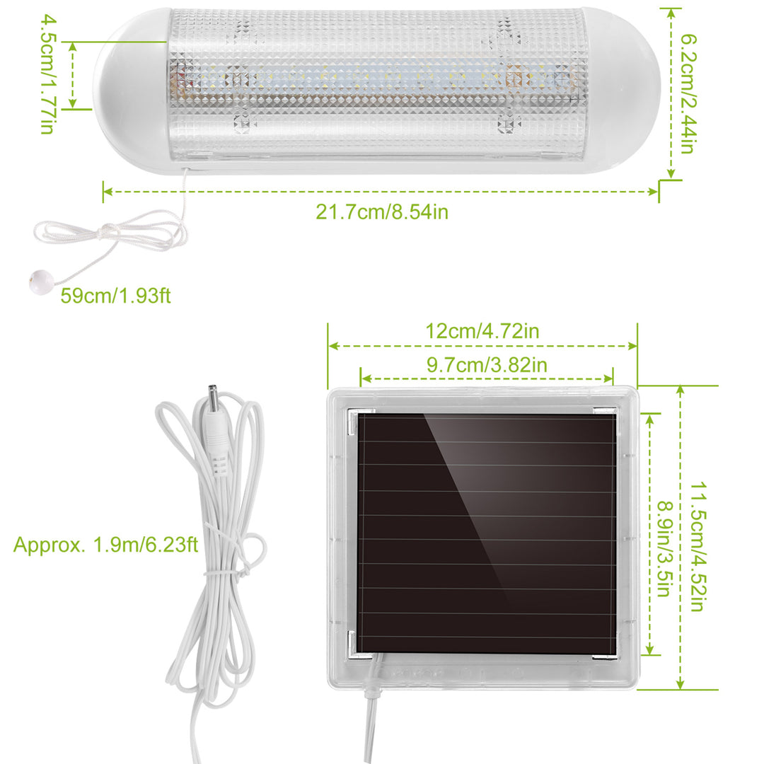 LED Solar Lights Solar Powered Security Light Kit with Pull Switch Waterproof Image 6