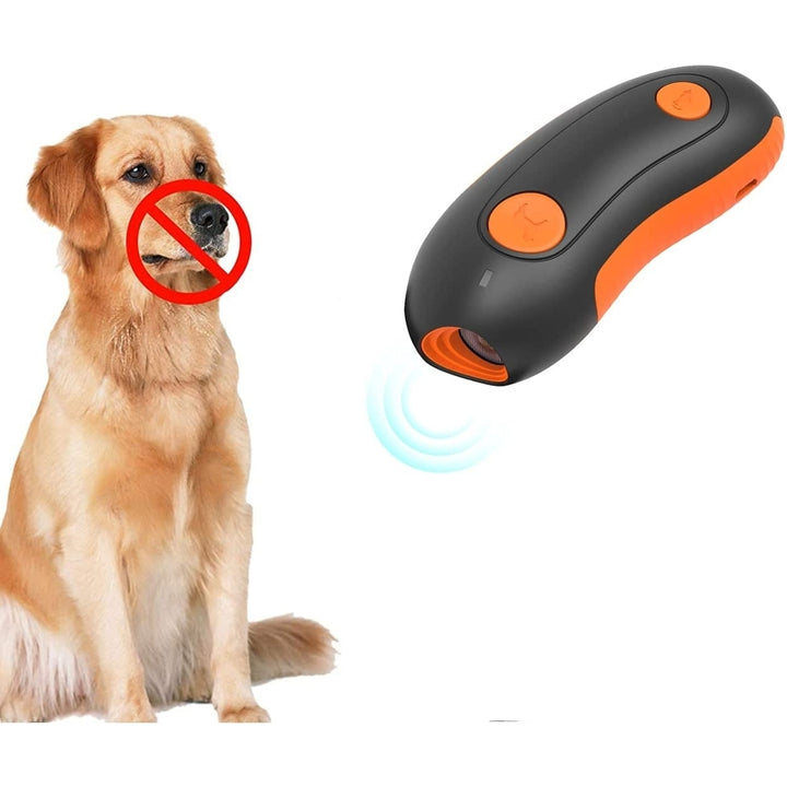 Dog Barking Deterrent Device, Portable Rechargeable Ultrasonic Anti Barking Dog Training Tool, Laser Toy For Cat and Image 1